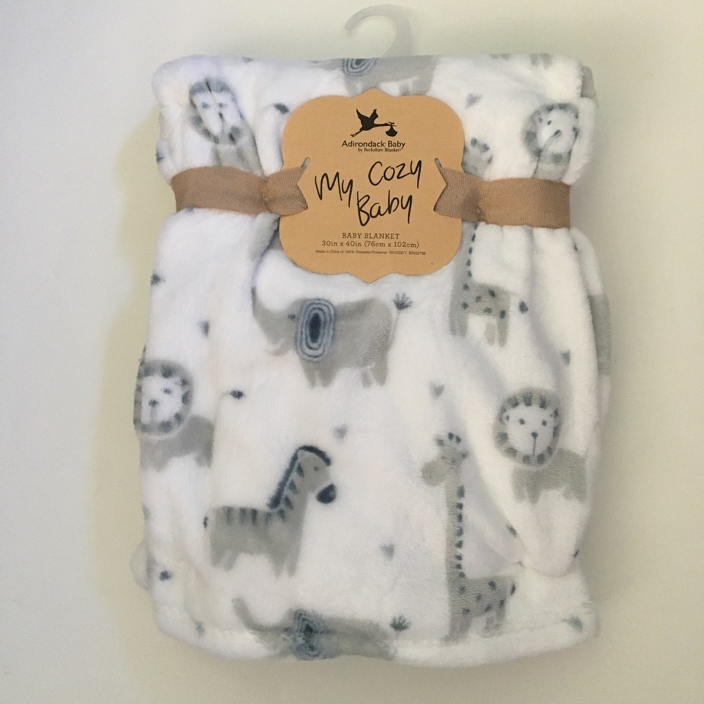 NEW Baby Blanket Soft Cozy Lightweight Animal Theme | Adirondack Baby